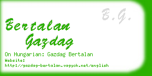 bertalan gazdag business card